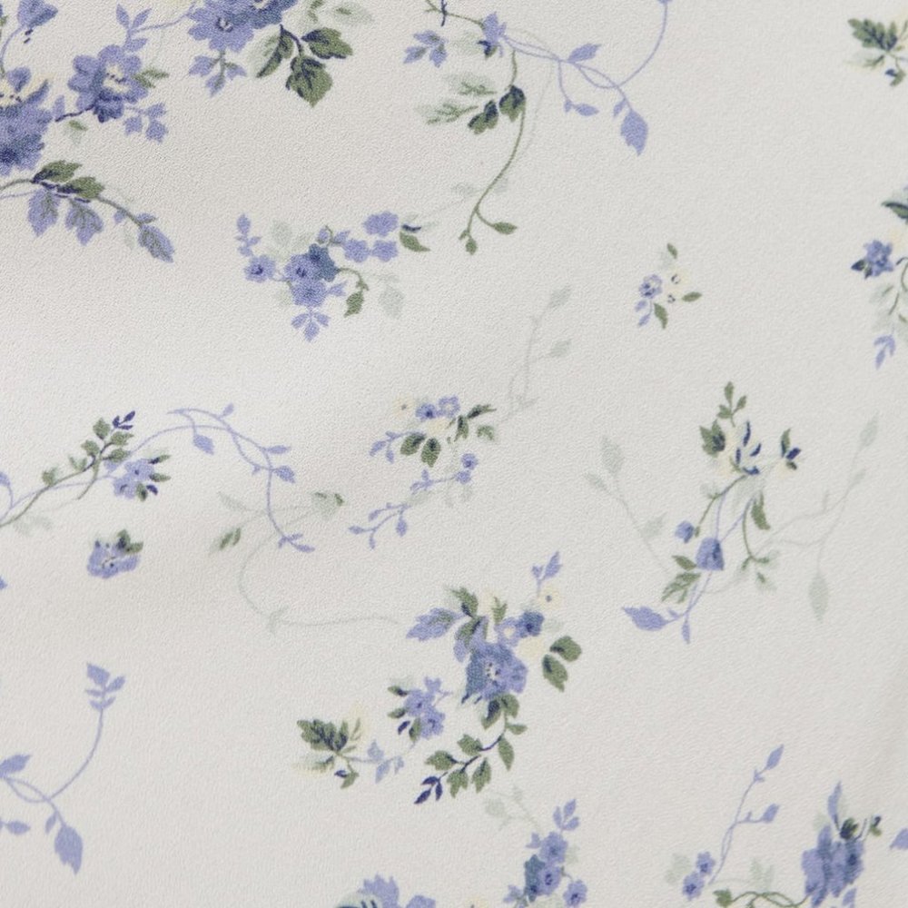 Reformation White Floral Two-Piece Skirt Set with Blue Print - Picture 5 of 12